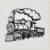 Old Locomotive embroidery design