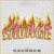 Savage Word In Flame Embroidery Design