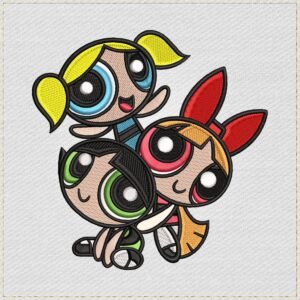 Diseño de bordado de Blossom, Bubbles y Buttercup