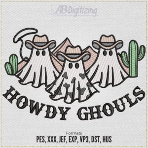 Howdy Ghouls Embroidery Design