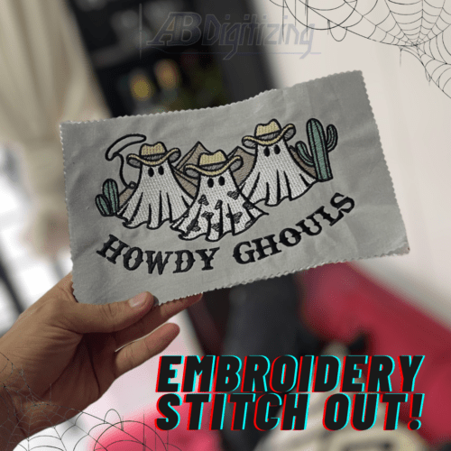 Howdy Ghouls Embroidery Design
