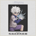 Killua Zoldyck Anime Embroidery Design