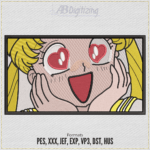 Sailor Moon Embroidery Design