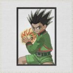 Diseño de bordado de anime de Gon Freecss