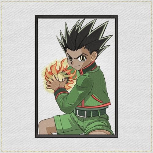 Diseño de bordado de anime de Gon Freecss