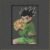 Diseño de bordado de anime de Gon Freecss sobre tela oscura