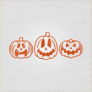 Diseño de bordado de calabazas de Halloween