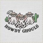Diseño de bordado de Howdy Ghouls