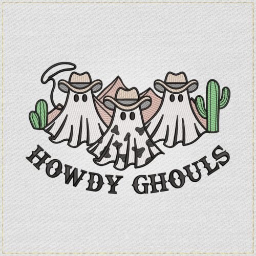 Diseño de bordado de Howdy Ghouls