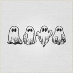 Spooky Ghosts Embroidery Design