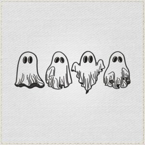 Diseño de bordado de fantasmas espeluznantes