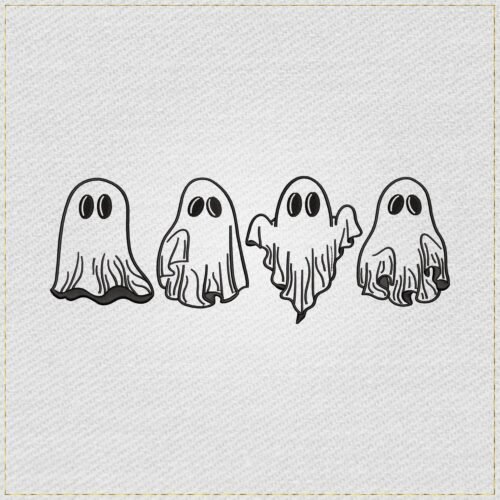 Spooky Ghosts embroidery design