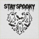 Stay Spooky Ghosts Embroidery Design