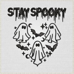 Diseño de bordado Stay Spooky Ghosts