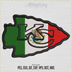 Kansas City Chiefs Mexican Flag Embroidery Design
