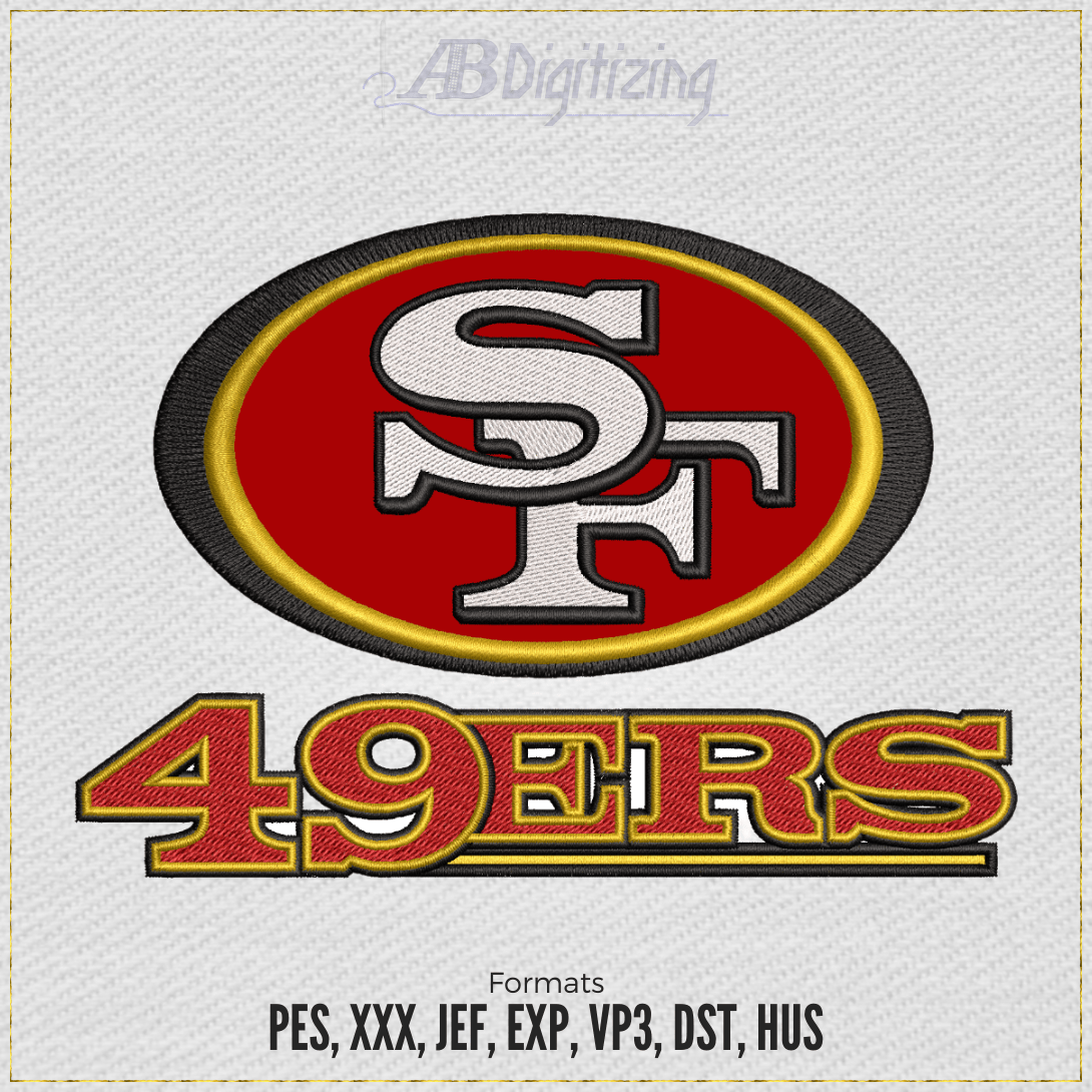 San Francisco 49ers Embroidery Design ABDigitizing