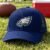 Philadelphia Eagles cap embroidery design stitched on the front of a trucker cap