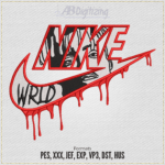 Juice Wrld Swoosh Embroidery Design