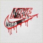Diseño de bordado de Swoosh con Juice Wrld