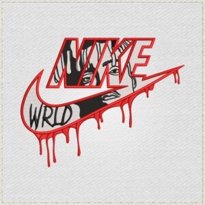 Diseño de bordado de Swoosh con Juice Wrld