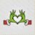 Diseño de bordado de encantador corazón del Grinch