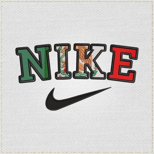 Diseño de bordado de Swoosh con bandera de México