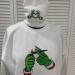 Customer photo, Christmas Grinch Hands Smoking Embroidery Design