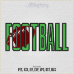 Football Word Embroidery Design