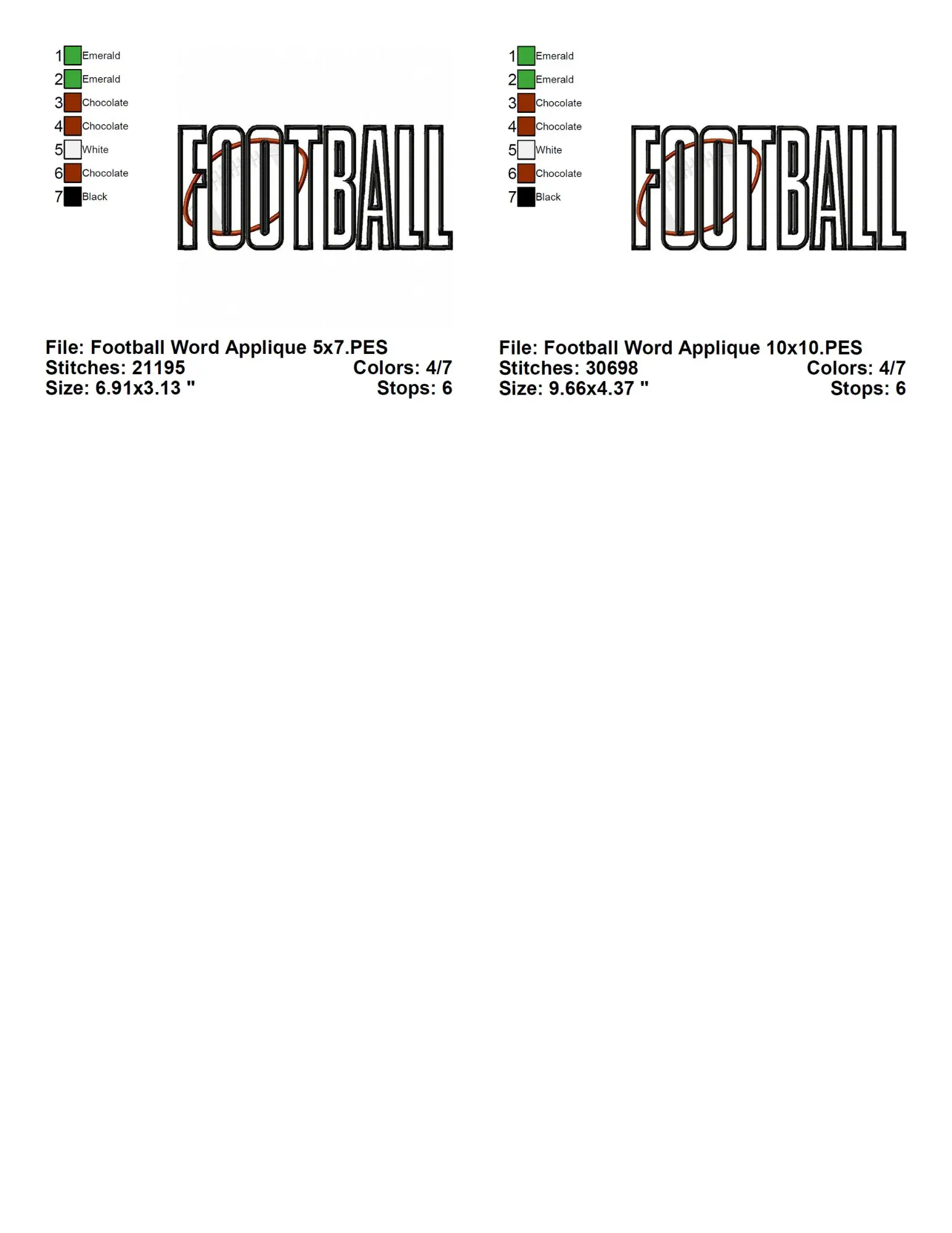 Football Embroidery Design Info