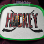 Hockey Word Embroidery Design Sample