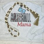 BASEBALL Mama applique embroidery design on a sweatshirt
