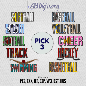 SPORTS WORD Bundle. Create your pack x3