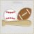 Diseño de bordado de béisbol, fútbol americano y un bate