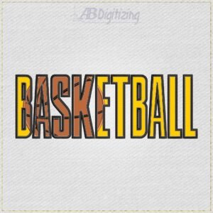 Basketball Word Embroidery Design