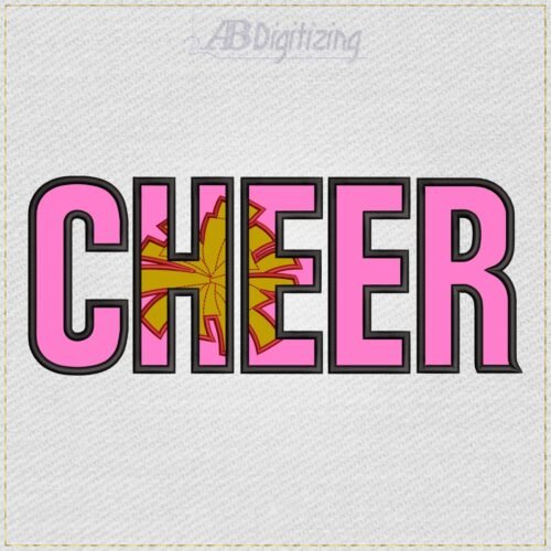 CHEER Word embroidery design