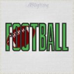 Diseño de bordado de la palabra FOOTBALL