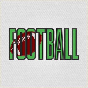 Diseño de bordado de la palabra FOOTBALL