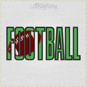 Diseño de bordado de la palabra FOOTBALL