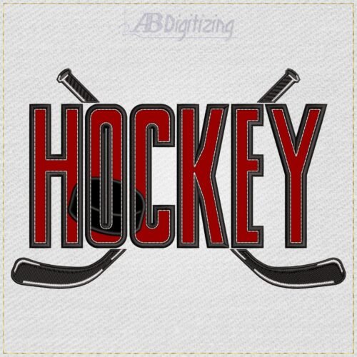Diseño de bordado de la palabra HOCKEY, foto 2