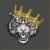 Diseño de bordado Tiger King sobre tela oscura