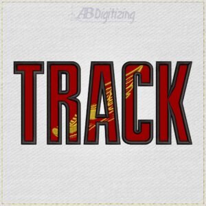 TRACK Word Embroidery Design