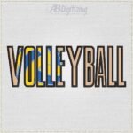 Diseño de bordado de la palabra VOLLEYBALL