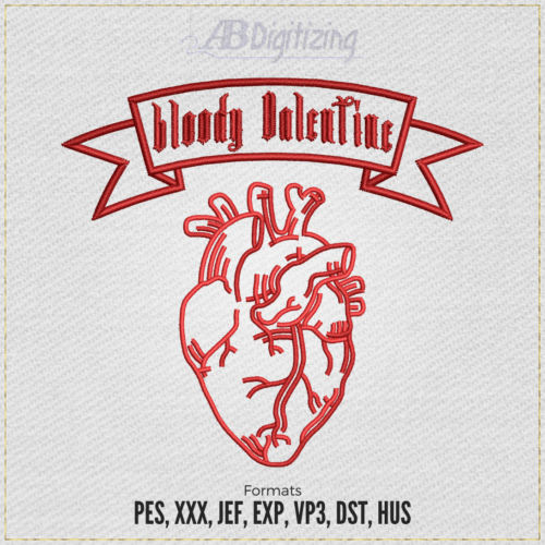Bloody Valentine Embroidery Design