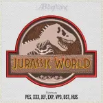 Jurassic World Logo Embroidery Design
