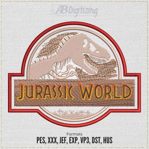 Jurassic World Embroidery Design