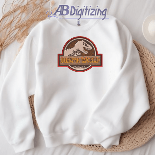 Jurassic World Logo Embroidery Design