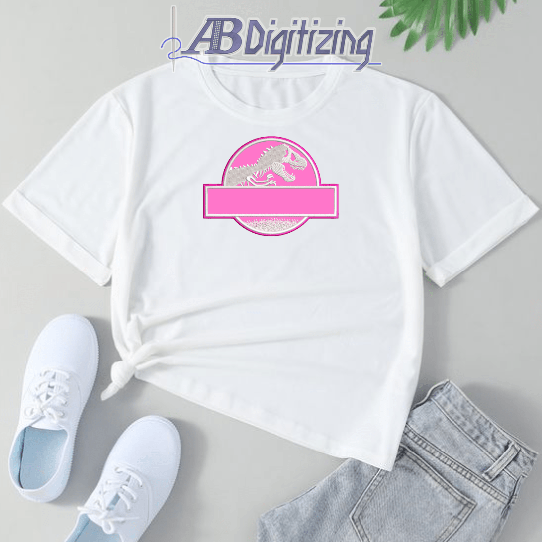 Jurassic World Embroidery Design Shirt mockup
