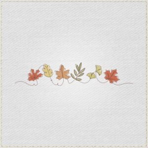 Diseño de bordado de hojas de otoño