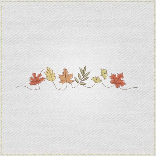 Diseño de bordado de hojas de otoño