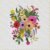 Diseño de bordado de hermoso ramo floral